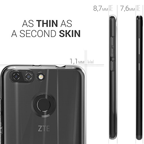 kwmobile Funda Compatible con ZTE Blade V9 Vita - Carcasa de TPU para móvil - Cover Trasero en Transparente