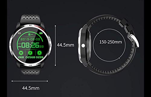 KWY Reloj Elegante, rastreador de Ejercicios de Ritmo cardíaco del sueño Bluetooth Monitor Control de Actividad de la Pantalla táctil, IP67 Impermeable para Hombres, Mujeres Android iOS