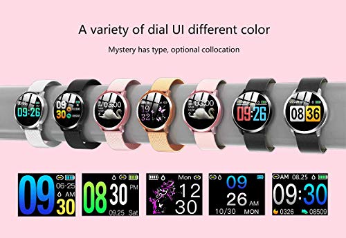 KWY Reloj Elegante Reloj de la Aptitud-Monitor de Ritmo cardíaco Reloj Digital Resistente al Agua IP67 con calorías Paso Registro de sueño, SmartWatch Compatible iOS Android