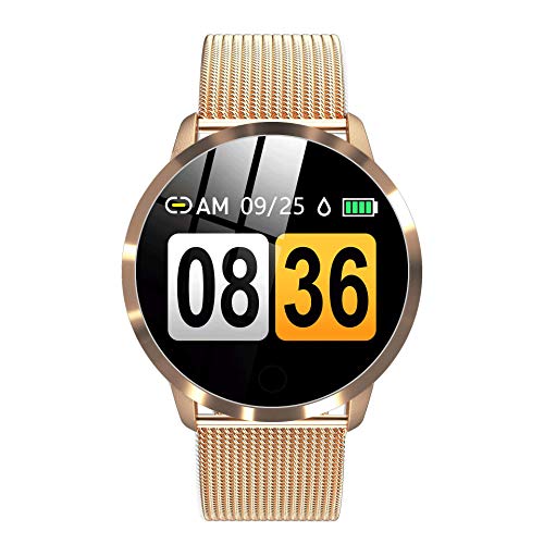 KWY Reloj Elegante Reloj de la Aptitud-Monitor de Ritmo cardíaco Reloj Digital Resistente al Agua IP67 con calorías Paso Registro de sueño, SmartWatch Compatible iOS Android