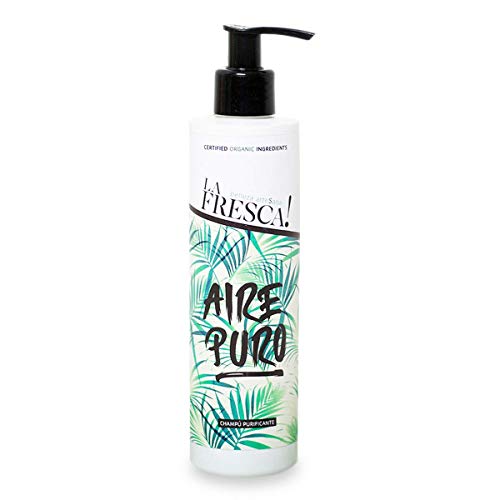 LA FRESCA! Aire Puro Champu sin Sulfatos ni Parabenos Ecológico para cabello Graso, Productos para el Cuidado del Cabello - Purificador, Saneador e Hidratante para uso diario - 250ml