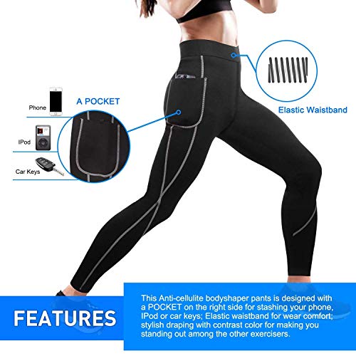 【La última Versión Original 2019】Pantalones para Adelgazar, Mallas Deportivas Mujer, Pantalón de Sudoración Adelgazantes, Leggins Anticeluliticos Fitness, Mallas Termicas de Neopreno para Deporte