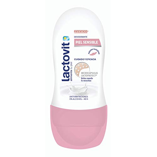 Lactovit - Desodorante Roll On Piel Sensible, 0% de Alcohol, Anti-Irritaciones y 48H de Eficacia - 50 ml