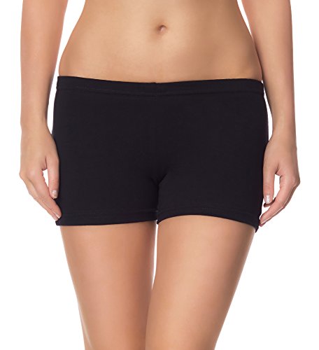 Ladeheid Pantalones Leggins Cortos Shorts Ropa Deportiva Mujer LAMA05 (Negro13, XS/S)