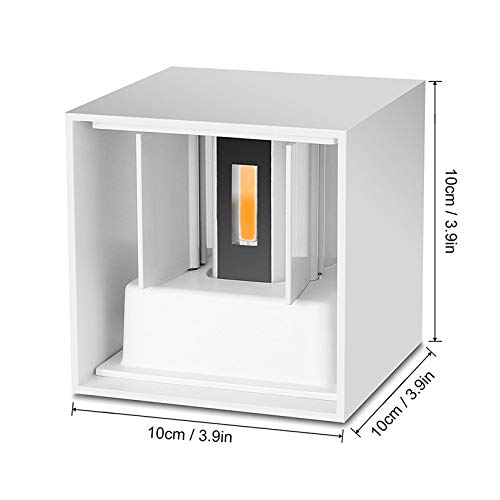 Lámpara de pared LED de 12W AFSEMOS Apliques, 6000K Blanco,Ángulo de haz Ajustable para Pasillo Interior Decoración,Sala de estar, iluminacion led interior,Dormitorio (Blanco),2 Piezas