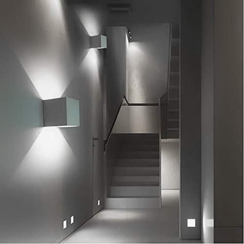 Lámpara de pared LED de 12W AFSEMOS Apliques, 6000K Blanco,Ángulo de haz Ajustable para Pasillo Interior Decoración,Sala de estar, iluminacion led interior,Dormitorio (Blanco),2 Piezas