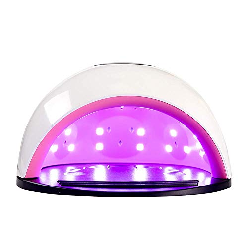 Lámpara LED UV Uñas, Ohuhu 72W Lámpara LED Uñas Pantalla LCD Secador de uñas de Botón Táctil Sensor Automático de infrarrojos, Lampara uñas con 4 Temporizador Profesional de 10s, 30s, 60s,120 s