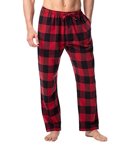 LAPASA PerfectSleep - Pijama de 100% Algodón Franela con Estampado Escocés para Hombre M39