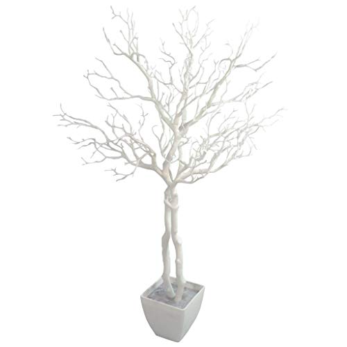 Leaf Manzanita-Árbol de Deseos Artificial (95 cm), Color Blanco