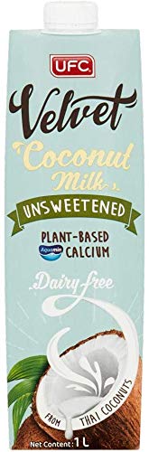 Leche de Coco 1L x 6 UFC Velvet - Sin azúcar | 99% Coco, Calcio a base de plantas, Vegano, Bebida sin Lácteos - 1L x6