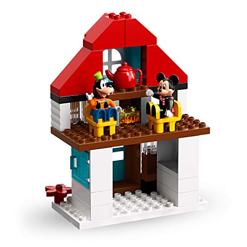 LEGO DUPLO Disney - Casa de Vacaciones de Mickey Nuevo juguete de construcción con los Personajes de Disney, incluye Minifigura de Minnie, el Pato Donald, Goofy y Pluto (10889)