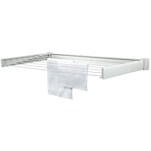 Leifheit Secadora de pared Telegant 72 Protect, secadora plegable con 8 barras de 90 cm, tendedero robusto para interiores y exteriores