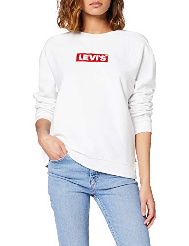 Levi's Relaxed Graphic Sudadera, Blanco (Crew Box Taba White+ 0092), Large para Mujer