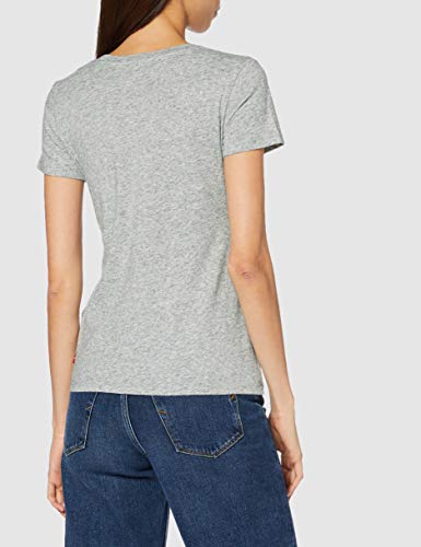 Levi's The Perfect Tee, Camiseta para Mujer, Gris (Better Batwing Smokestack Smokestack Htr 263), Medium