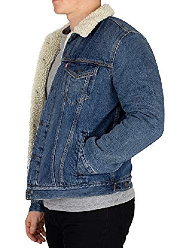 Levi's Type 3 Chaqueta Vaquera, Azul (Mayze Sherpa Trucker 0089), Large para Hombre