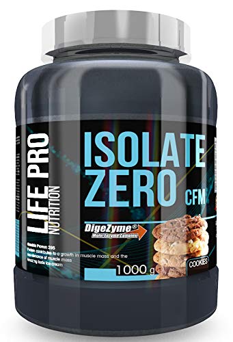 Life Pro Isolate Zero 1Kg | Suplemento Deportivo de Proteína de Suero Aislada, Suplemento Proteísnas para Mejora y Crecimiento del Sistema Muscular, Aumenta Resistencia, Sabor Cookies