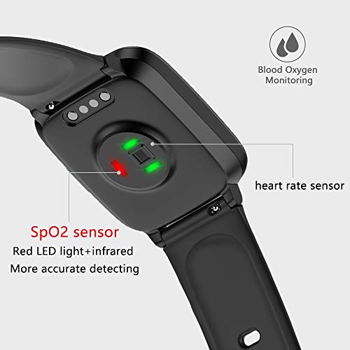 LIFEBEE Smartwatch, Reloj Inteligente Impermeable 5ATM Pantalla Táctil Completa con Pulsómetro Monitor de Sueño Podómetro Caloría Cronómetros, Pulsera Actividad Inteligente para Hombre Mujer niños