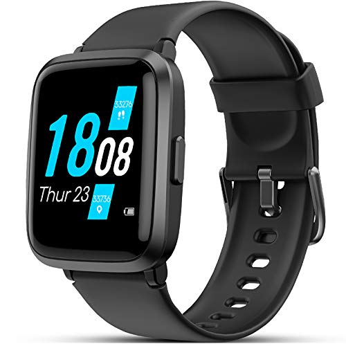 LIFEBEE Smartwatch, Reloj Inteligente Impermeable 5ATM Pantalla Táctil Completa con Pulsómetro Monitor de Sueño Podómetro Caloría Cronómetros, Pulsera Actividad Inteligente para Hombre Mujer niños