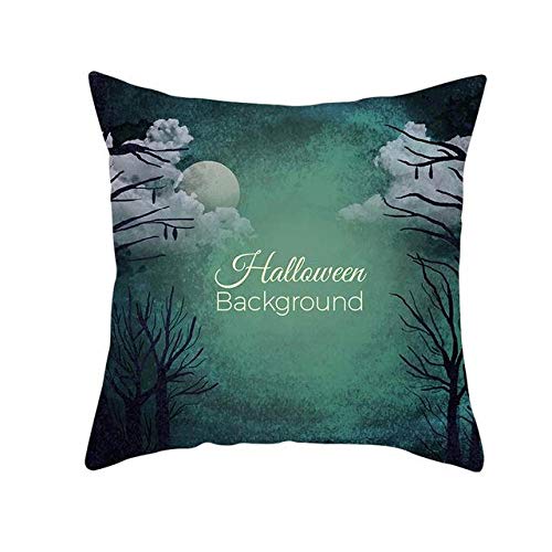 LIFUQING Funda De Almohada De Halloween Truco O Trato Decoración Creativa Funda De Almohada Halloween Devil Print Throw Pillowcase Funda Protectora Funda de cojín 17.7 x 17.7 Pulgadas