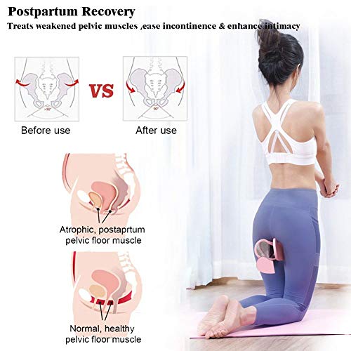 LILONGXI Nalgas Corrección,Pink White Hips Trainer Inner Pelvis Thigh Musclebutt Trainer Exerciser,For Women Who Work Sedentary Postpartum Mothers Women Pelvic Floor Trainer Bladder Controller