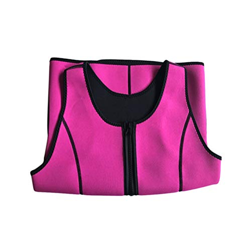 LIOOBO Chaleco Adelgazante para Sauna Entrenamiento Sudoración para Mujeres (Rosa roja)