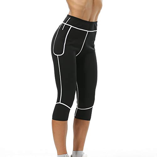 Litthing Pantalones para Adelgazar Neopreno Mujer Deportivos Pantalones Sauna Pantalón de Sudoración Adelgazar Pantalón Quema Grasa Mallas Termicos de Neopreno