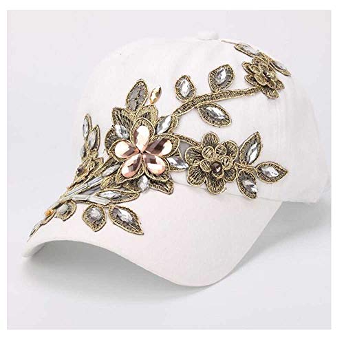 LIUCN-M Gorra de béisbol de algodón Lavable a la Moda para Mujer Gorra de Vaquero del Rin de la Flor de Dama de Moda de Ginebra Gorra de Alpinismo Gorra para sombrilla