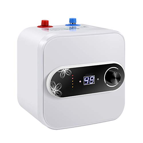 LIUHUI Calentador De Agua Instantáneo, Mini Calentador De Agua Eléctrico, Calentador De Agua Sin Tanque De 2000 W con Pantalla LCD, Calentamiento Instantáneo para Cocina O Baño (Blanco)