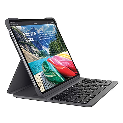 Logitech Slim Folio Pro Funda para iPad con Teclado Inalámbrico Bluetooth, iPad Pro 11 Pulgadas 1.ª Gen Modelos: A2228, A2068, A2230, A2231, Teclas Retroiluminadas, Disposición QWERTY Español, Negro