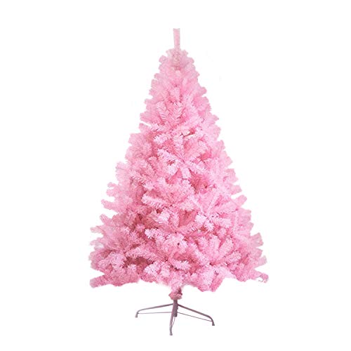 Lokipa - Árbol de Navidad artificial de 1,8 m, con bisagras, color rosa, con soporte de metal para decoración, 700 puntas