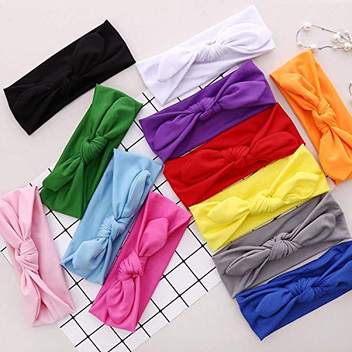 Lomire® 10 PCS Diademas Bebé Niña,Bowknot Flores Cintas de Pelo Cabeza Elástica Turbante para Niñas Venda de Pelo Bebe Accesorio para El Pelo Bebe Niñas Recien Nacida,Estilo A