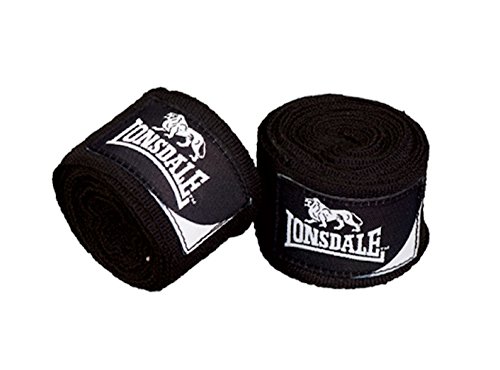 Londsdale Boxen Handschuhe Stretch Mexican Hand Wrap Standard 3.5 m - Guantes de Boxeo para Combate, Color Negro, Talla s