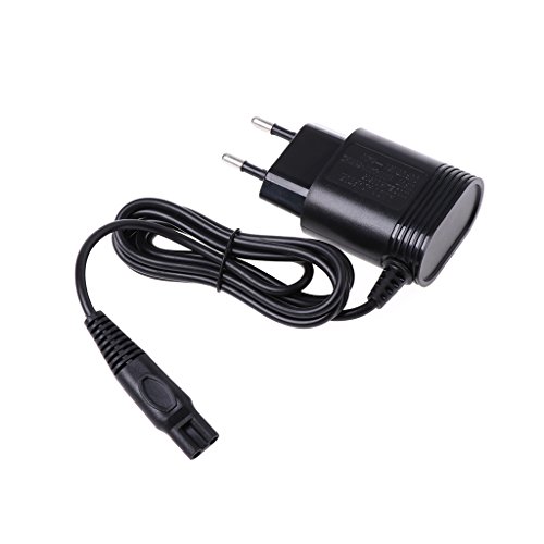 Longsw - Adaptador de alimentación europeo y cargador de 2 clavijas para afeitadoras Philips HQ8505, 6070, 6075 y 6090