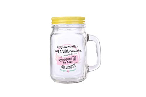 Lote de 20 Jarras de Cristal con Caña Frases"MOMENTOS ESPECIALES" Jarras, Tazas para Detalles, regalos y recuerdos de Bodas, Bautizos, Comuniones y Cumpleaños