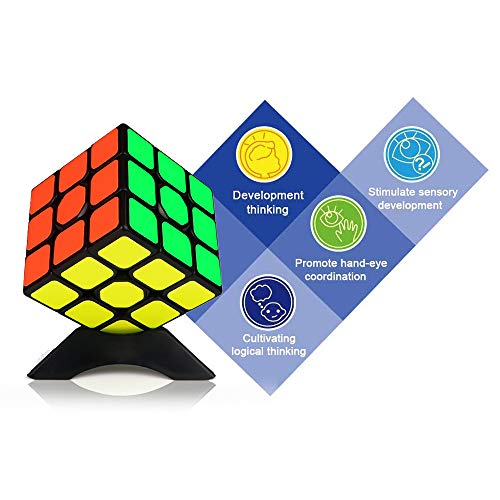 LOVEXIU Cubo Magico 3x3x3, Cubo 3x3 2 PCS, Speed Cubo 3x3, Speed Cube Profesional de Rápido Suave Durable y Fácil Giro para el Juego de Entrenamiento Cerebral Adultos y niños