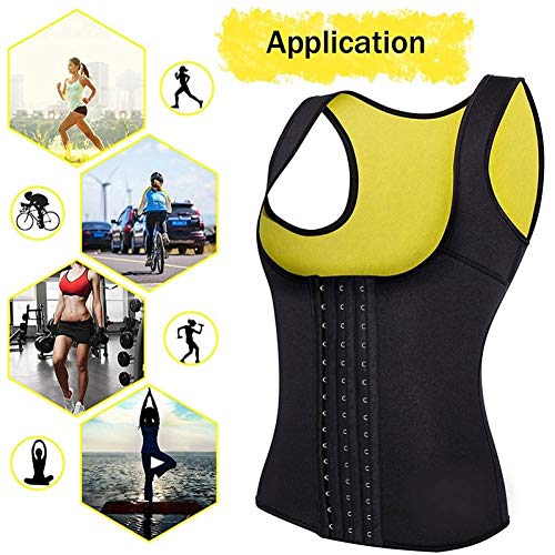 LPGYR Cinturón Adelgazante Pérdida de Peso para Mujer Sauna de Neopreno, Sudor, Cintura, Entrenador, corsé, Camiseta sin Mangas, Chaleco Deportivo, Entrenamiento, Adelgazamiento, Faja Corporal