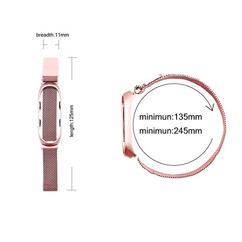 Lsnisni? ? Estilo de Cadena de Acero Inoxidable Pulsera Correa de Reloj Elegante para Xiaomi Mi Band 3 & Xiaomi Mi Band 4