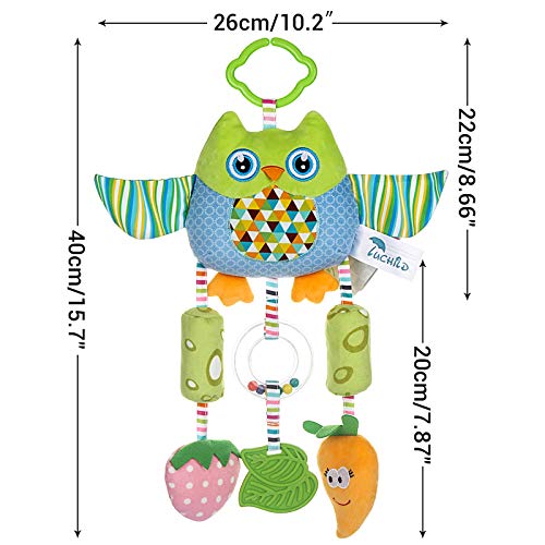 Luchild Juguete De Felpa Juguete Colgante Bebe, Juguetes de Animales Juguete Musical De Conejo para Silla de Paseo Cama Colgando, Regalos De Cumpleaños De Navidad para Recién Nacidos