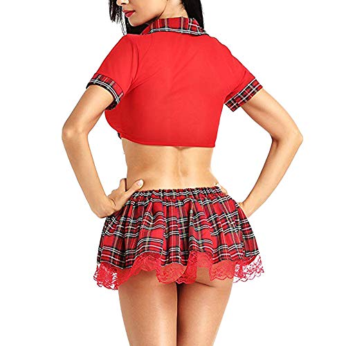 Luckycat Lenceria Sexy Mujer, Picardias Disfraces Escolar Uniforme Colegiala Atractiva Falda，Ropa Erótica Mujer Sexy Lencería De Dormir