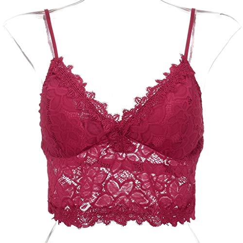 Luckycat Mujer Sexy Sujetador de Encaje Profundo V Bralette Ropa Interior inalámbrica Ropa Interior