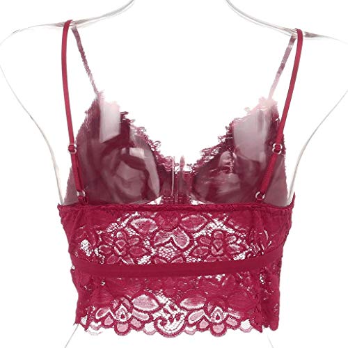 Luckycat Mujer Sexy Sujetador de Encaje Profundo V Bralette Ropa Interior inalámbrica Ropa Interior