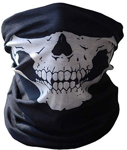 Lumanuby Máscara de calavera sin costuras para Halloween Máscara mágica, Protección Máscara De Polvo Bandana braga cálida de calavera para esquiar, hacer ciclismo o montar en motocicleta