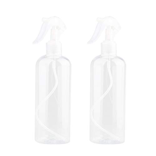 Lurrose 6pcs Spray Bottle Clear 500ML Contenedores de botella de viaje para cremas Champús Lociones Acondicionadores Jabón corporal