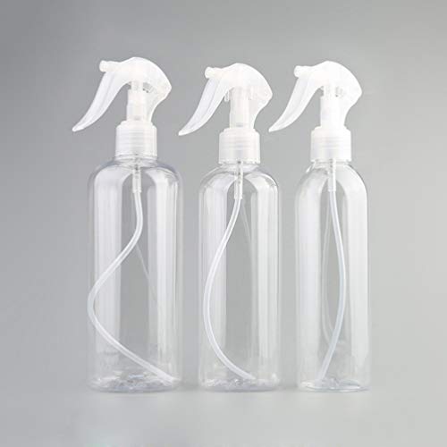 Lurrose 6pcs Spray Bottle Clear 500ML Contenedores de botella de viaje para cremas Champús Lociones Acondicionadores Jabón corporal