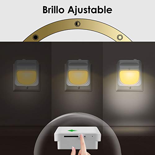 Luz Nocturna Infantil Enchufe | U UZOPI Luz Bebe Nocturna Lámpara Noche con Sensor de Automático,10 Colores RGB Cambiante,para Habitación,Dormitorio,Sala,Pasillos (2 piezas)