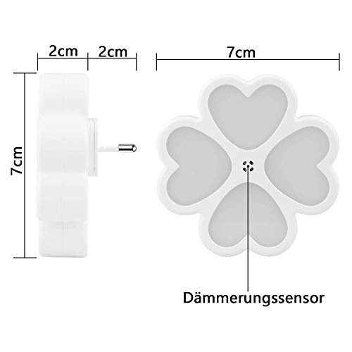 Luz Nocturna Infantil, Luz Noche con Luz Sensor, Luz Quitamiedos Infantil con Enchufe Pared, Ahorro de Energía para Habitación Bebé, Niños, Dormitorio, Sala, Pasillos, Baño, Cocina