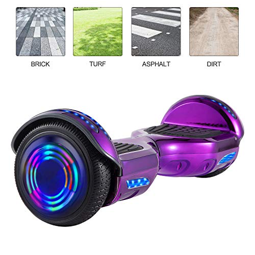 Magic Vida 6.5´´ Patinete Eléctrico Bluetooth Scooter Monopatín Auto-Equilibrio Patín (Negro)