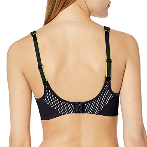 Maidenform Custom Lift Underwire Bra Sujetador Deportivo, Negro (Black/Reflector Green), (Talla del Fabricante: 90C) para Mujer