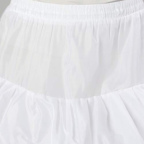 Mallalah Crinolina Enaguas Mujer Largas para Vestidos de Novia Boda Faldas Falda Enagua de Crinolina para Mujer Falda de Bata de Baño Chaqueta de Crinolina para Vestido de Novia (Blanco)