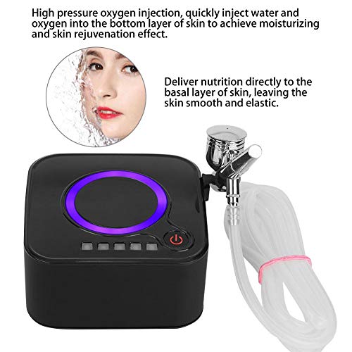 Máquina de inyección de oxígeno, pistola de pulverización hidratante de belleza, juego de aerógrafo con compresor de aire para uso doméstico, vaporizador facial para el rejuvenecimiento (UE)